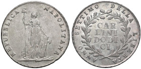 NAPOLI Repubblica Napoletana (1799) Piastra da 12 carlini - Magliocca (edizione 2025) 373 AG (g 27,56)

Status: BB-SPL