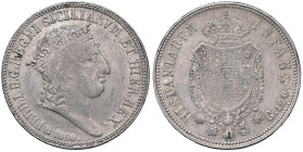 NAPOLI Ferdinando I (1816-1825) Piastra 1818 Re-impressa - Nomisma manca; Gig. Manca; MIR manca AG (g 27,41) RRR Rarissima variante Re-impressa recant...