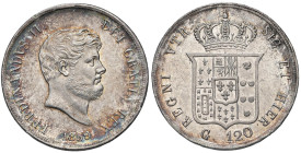 NAPOLI Ferdinando II (1830-1859) Piastra 1859 - Magliocca (edizione 2025) 969B (indicata R/3); Nomisma 974 AG (g 27,44) RRR Variante rarissima con A r...