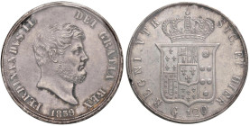 NAPOLI Ferdinando II (1830-1859) Piastra 1859 Aquile rovesciate - Magliocca (edizione 2025) 569a (indicata R/3) AG RRR Sigillato qFDC da Hatria Numism...