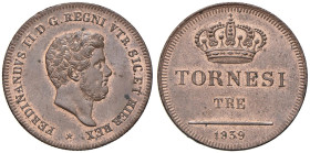NAPOLI Ferdinando II (1830-1859) 3 Tornesi 1839 - Magliocca (edizione 2025) 721 CU (g 8,65) Ex Nomisma 69, lotto 1378 con questa descrizione "Esemplar...
