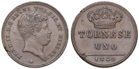 NAPOLI Ferdinando II (1830-1859) Tornese 1840 - Magliocca (edizione 2025) 771 CU (g 3,22) Segnetti da contatto al D/. Difetto di conio al R/

Status...