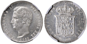 NAPOLI Francesco II (1859-1860) Tarì 1859 - Magliocca (edizione 2025) 808 AG In slab NGC MS 63 cod. 2756620-001

Status: MS 63