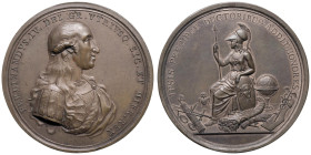 NAPOLI Ferdinando IV (1759-1799) Medaglia (1790) premio ai professori delle belle arti - Opus: Nicola Morghen - D’Auria 48 AE (g 112) RR Ex Nomisma 48...