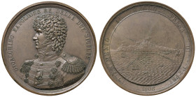Gioacchino Murat (1808-1815) Medaglia Presa di Capri 1808 Napoli - Opus: Jaley - D’Auria 79. AE (g 104) RR Splendido esemplare. Ex collezione Julius. ...