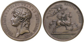 Gioacchino Murat (1808-1815) Medaglia per il ritorno a Napoli di Gioacchino Murat dopo la Campagna di Russia 1813 Napoli - D’Auria 98 AE (g 43,78) RRR...
