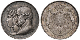 NAPOLI Francesco I (1825-1830) Medaglia 1830 Visita dei Reali di Napoli alla zecca di Parigi - Opus: Barre e De Puymorin - D’Auria 155 AG (g 70,39) RR...