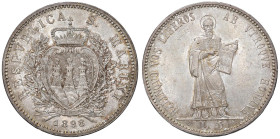 SAN MARINO 5 Lire 1898 - Gig. 17 AG (g 25,01) Conservazione eccezionale. Piccolo colpetto al bordo

Status: FDC