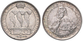 SAN MARINO 20 Lire 1937 - Gig. 7 AG (g 20,00) R Minimi segnetti al R/

Status: FDC