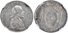 TRENTO Pietro Vigilio conte di Tun (1776-1796) Donario 1776 - CNI 2; MIR 256 AG In slab NGC MS 65 "silver off metal strike" cod. 6690365-001. Conserva...