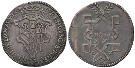 URBINO Francesco Maria II (1574-1624) 20 Grossi - Cavicchi 176 AG (g 25,18) RR Graffi al D/. Piccole fratture di tondello

Status: BB