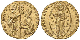 VENEZIA Giovanni Soranzo (1312-1328) Ducato - Pa. 1 AU (g 3,58) RR Splendido esemplare, particolarmente per questo nominativo molto raro. Nell'asta NA...