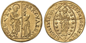 VENEZIA Bertucci Valier (1656-1658) Zecchino - Pa. 1 AU (g 3,45) R Splendido esemplare, quello che potrebbe sembrare al R/ un segno di piegatura è in ...