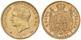 Napoleone (1804-1814) Milano - 20 Lire 1810 Puntali aguzzi - Gig. 86 AU Minimi colpetti al bordo, ma esemplare di conservazione superiore alla media. ...