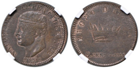 Napoleone (1804-1814) Milano - Progetto del 3 Centesimi 1806 - P.P. 496 CU (g 6,00) RRR In slab CCG MS 61 "Difetti di coniazione. Tracce di rame rosso...