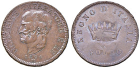 Napoleone (1804-1814) Milano - Soldo 1806 Progetto - Crippa 9/A CU (g 9,98) RRRR Nella nota del lotto 1164 dell'asta Nomisma 54 del 2016, è stato prop...
