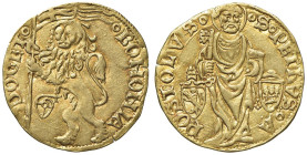 Paolo II (1464-1471) Bologna - Bolognino d'oro - MIR 424/3; Munt. 74 AU (g 3,46) RRR Lieve debolezza al D/, esemplare di ottima qualita' per questa ti...