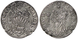 Marcello II (1555) Giulio - Munt. 5 AG (g 3,01) RR Fratture e schiacciature marginali

Status: BB+
