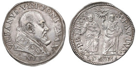 Urbano VIII (1623-1644) Testone A. V - Munt. manca; MIR 1702/2 AG (g 9,51) RRR Variante AN V che segue la legenda

Status: BB-SPL