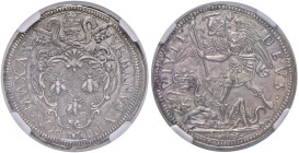 Urbano VIII (1623-1644) Testone 1643 A. XX - Munt. 84 AG R Conservazione eccezionale. Dalla nostra asta 50, lotto 251. In slab NGC MS 62 cod. 2793721-...