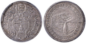 Alessandro VII (1655-1667) Giulio - Munt. 14 AG R In slab PCGS MS 62 cod. 726568.62/45565588

Status: MS 62