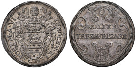 Innocenzo XI (1676-1689) Testone A. VI - Munt. 57 AG (g 9,62) R Splendido esemplare con stupenda patina da antica raccolta

Status: FDC
