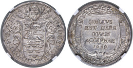 Innocenzo XI (1676-1689) Testone 1689 A. XIII - Munt. 116 AG R Ex Heritage Long Beach Signature Sale 3026 del 2013, lotto 27852. In slab NGC MS 64 cod...