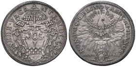 Sede Vacante (1700) Piastra 1700 - Munt. 3 AG (g 31,99) R Graffietto sullo stemma. Bella patina

Status: SPL
