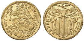 Benedetto XIV (1740-1758) Mezzo zecchino 1749 A. IX - Munt. 27 AU (g 1,73) RRR Millesimo rarissimo in superbo stato di conservazione

Status: FDC