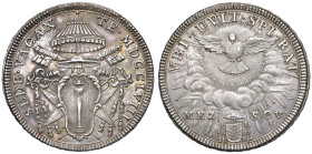 Sede Vacante (1758) Mezzo scudo 1758 - Munt. 3 AG (g. 13,26) R Esemplare di magnifica qualità , dai rilievi perfettamente integri ed impreziosito da u...
