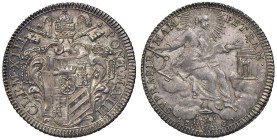 Clemente XIII (1758-1769) Giulio 1760 A. III - Munt. 21 AG (g 2,64) Esemplare di altissima conservazione, impreziosito da bella patina di monetiere.
...