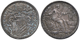 Clemente XIII (1758-1769) Giulio 1760 A. III - Munt. 21 AG (g 2,63) Splendida patina iridescente

Status: qFDC