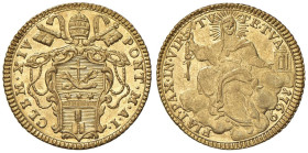Clemente XIV (1769-1774) Zecchino 1769 A. I - Munt. 1 AU (g 3,41) Conservazione eccezionale

Status: FDC
