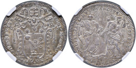 Pio VI (1775-1799) Testone 1785 A. XI - Munt. 29 AG Splendido esemplare, rarissimo a trovarsi di questa qualità. Dalla nostra asta 51, lotto 2029. In ...