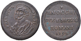 Pio VI (1775-1799) Sampietrino 1795 - Nomisma 131 CU (g 15,79) R Colpo al R/. Ossidazioni verdi

Status: SPL