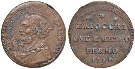 Pio VI (1775-1799) Fermo - Sampietrino 1796 T M - Nomisma 49 CU (g 17,20) RRRR Macchioline

Status: SPL