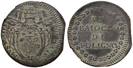 Pio VI (1775-1799) Foligno - Baiocco A. XX - Munt. 344 CU (g 8,35) RR Difetti di tondello

Status: BB