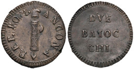Repubblica romana (1798-1799) Ancona - 2 Baiocchi - Bruni 1 CU (g 17,00) R Ottima conservazione per il tipo

Status: SPL/SPL+