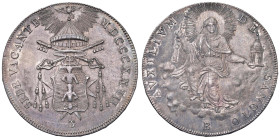 Sede Vacante (1823) Scudo 1823 Bologna - Nomisma 307 AG (g 26,42) R Minimi graffietti di conio al R/ ma ottimo esemplare con una splendida patina deli...