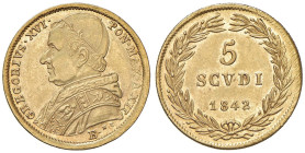 Gregorio XVI (1831-1846) Bologna - 5 Scudi 1842 A. XII - Nomisma 389 AU (g 8,66) RR

Status: SPL/SPL+