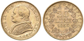Pio IX (1846-1878) 20 Lire 1866 A. XXI - Nomisma 844 AU (g 6,46) NC

Status: qFDC