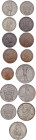 Pio XI (1929-1939) Divisionale 1930: 10, 5, 2 e Lira, 50, 20, 10 e 5 Centesimi "Specimen set" - Nomisma 703b (questa serie illustrata) AG, NI, CU RRRR...