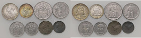 Pio XII (1939-1958) 10, 5, 2 e una Lira, 50, 20, 10 e 5 Centesimi 1943 A. V - Nomisma 959a AG, AC, BA RRR Lotto otto monete, senza oro

Status: FDC