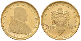 Giovanni XXIII (1958-1963) 100 Lire 1959 A. I - Nomisma 981 AU (g 5,20) RR

Status: FDC