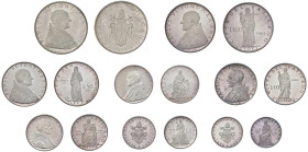 Paolo VI (1963-1978) Serie di prova in argento 1963 A. I - Gig. 293 AG RRR Lotto di 8 pezzi. Tiratura di 100 esemplari

Status: FS