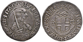 Carlo I (1482-1490) Testone sigla GG - MIR 265 AG (g 9,50) R Bell'esemplare per questa affascinante moneta

Status: qSPL