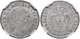 Carlo Emanuele III (1755-1773) 7,6 soldi 1758 - Nomisma 202 MI In slab NGC MS 63 cod. 2815336-013

Status: MS 63