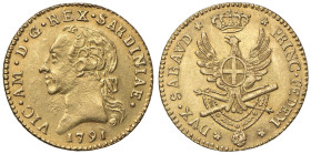 Vittorio Amedeo III (1773-1796) Doppia 1791 - Nomisma 292 AU (g 9,14) R

Status: SPL