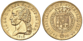 Vittorio Emanuele I (1814-1821) 20 Lire 1818 - Nomisma 511 AU R Esemplare di ottima qualità, dai rilievi alti ed una buonissima lucentezza del metallo...