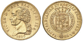 Vittorio Emanuele I (1814-1821) 20 Lire 1820 - Nomisma 512 AU R Esemplare di ottima qualità, dai rilievi alti ed una buonissima lucentezza del metallo...
